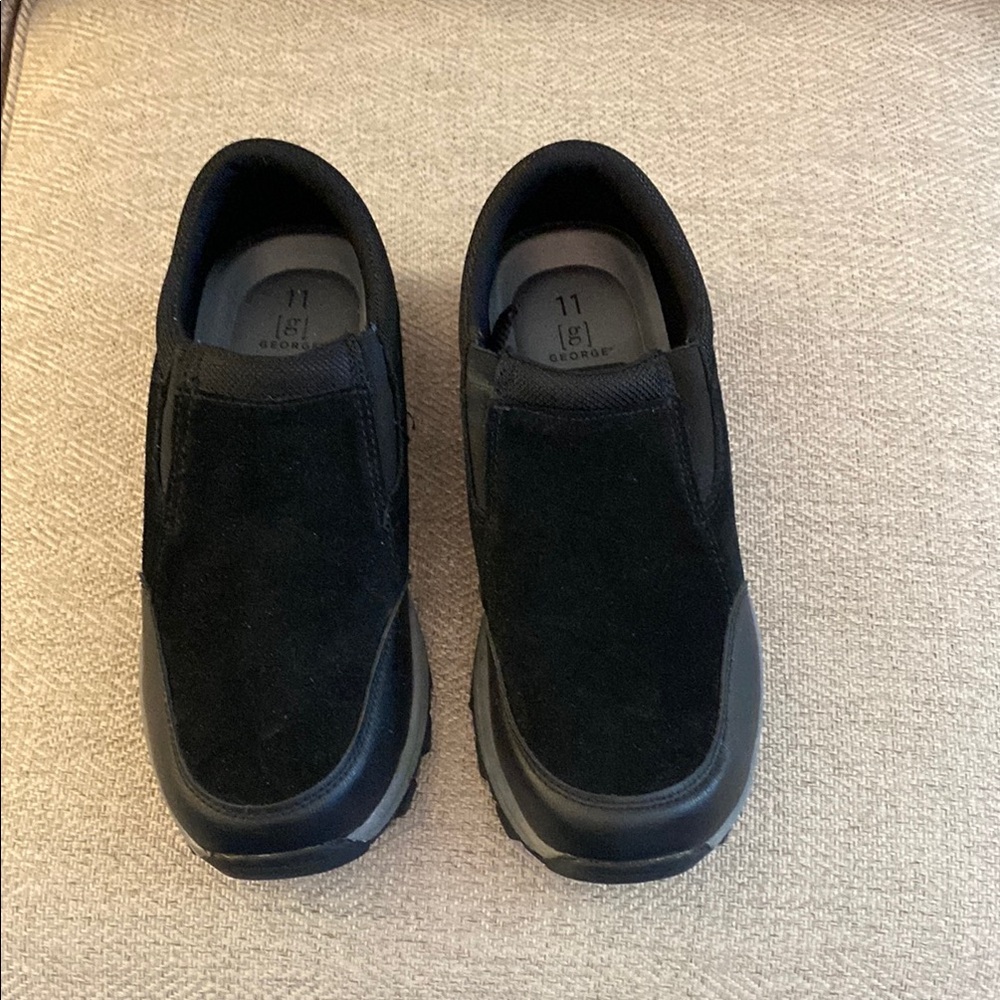George Black Loafers Slip-Ons Shoes Size 11